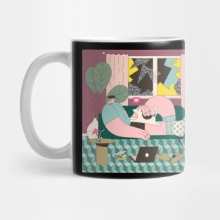 Green Ilustration art Mug